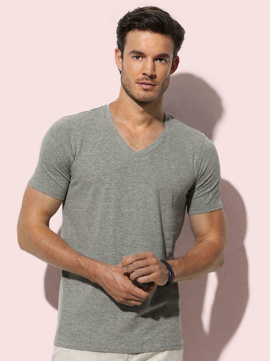 Stedman Dean Deep Men's Short Sleeve Promotional T-Shirt Grey Heather ST9690-GYH