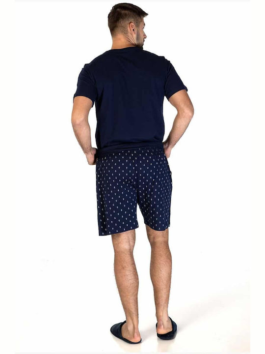 Bonatti Hudson Men's Summer Cotton Pajamas Set Navy Blue