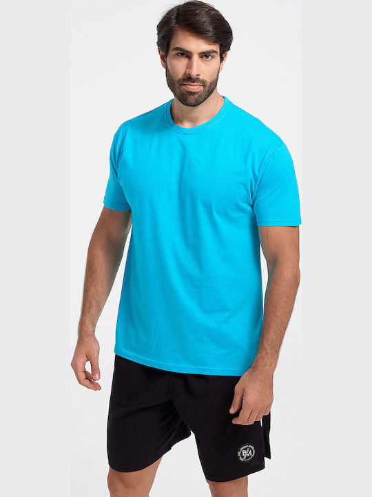 JHK TSRA-150 Ανδρικό Διαφημιστικό T-shirt Κοντομάνικο σε Τιρκουάζ Χρώμα