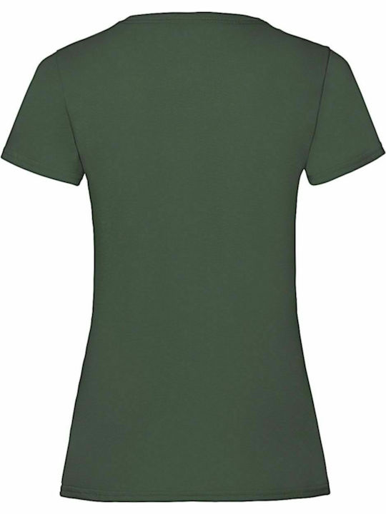 Fruit of the Loom Valueweight T Femeiesc Tricou Promotional Mânecă Scurtă Sticlă verde