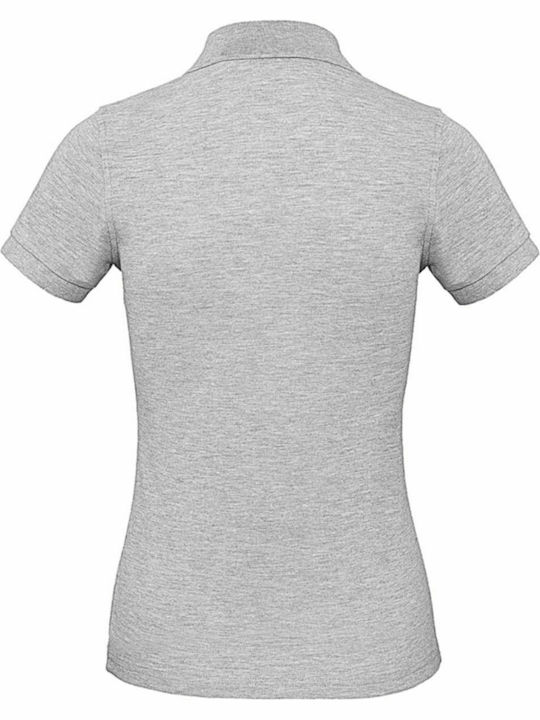 B&C Inspire Women's Short Sleeve Promotional Blouse Heather Grey