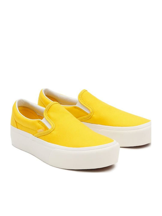Classic Γυναικεία Slip-On Πάνινα Κίτρινα