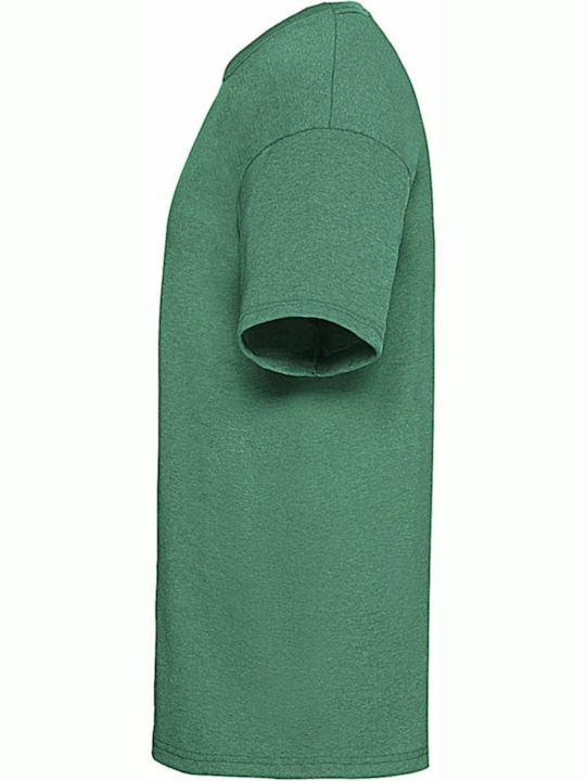 Fruit of the Loom Valueweight T Men's Promotional T-Shirt Short Sleeve Retro Heather Green