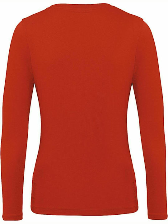 B&C Inspire LSL T Women's Long Sleeve Promotional Blouse Fire Red TW071-007