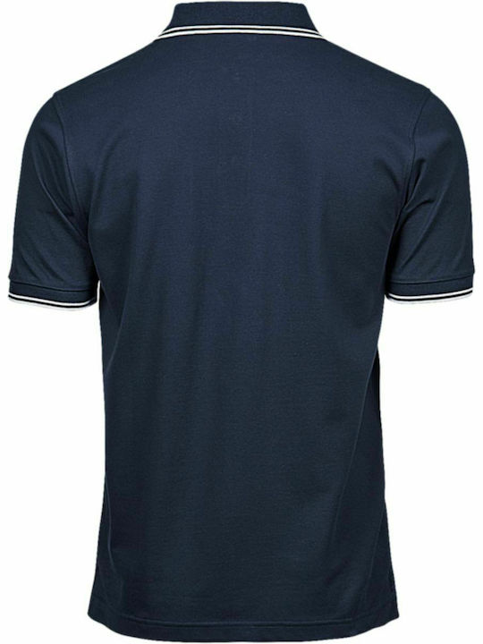 Tee Jays Luxury Men's Short Sleeve Promotional Blouse Navy / White