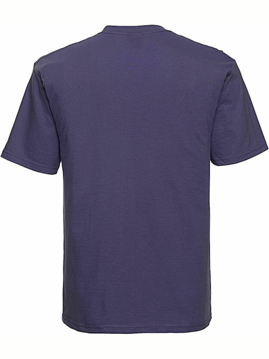 Russell Europe Classic T Bărbătesc Tricou Promotional Mânecă Scurtă în Violet Culore