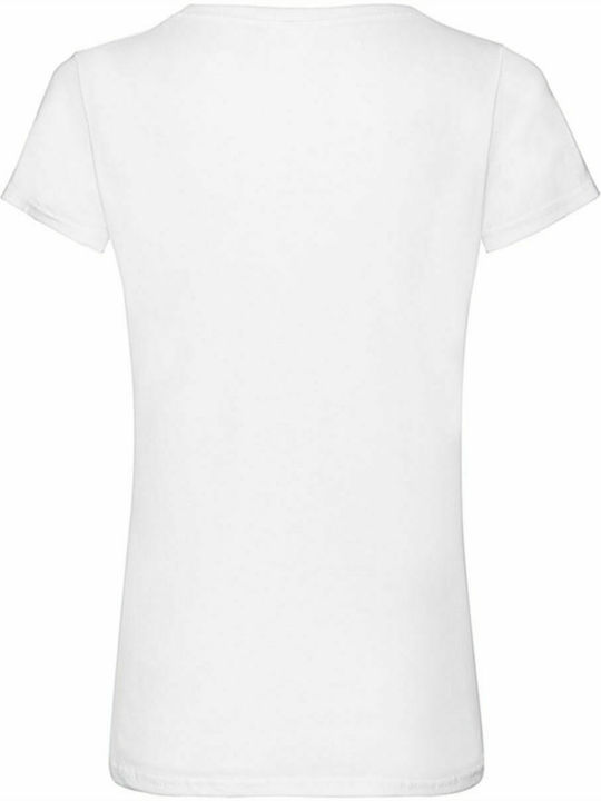 Fruit of the Loom Valueweight V Τ Women's Short Sleeve Promotional T-Shirt White