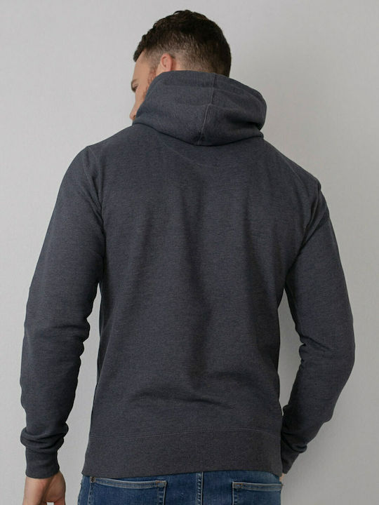 Petrol Industries Herren Sweatshirt mit Kapuze und Taschen Navy