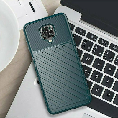 Hurtel Thunder Silicone Back Cover Durable Green (Redmi 9C)