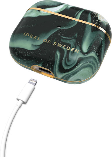 iDeal Of Sweden Printed Plastic Case Golden Olive Marble for Apple AirPods 3