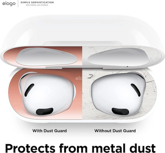 Elago Dust Guard Велкро в Розово злато цвят за Apple AirPods 3
