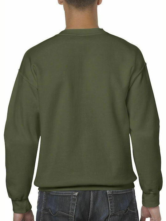 Gildan 18000 Men's Long Sleeve Promotional Sweatshirt Military Green