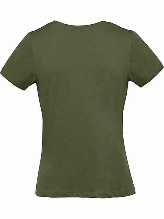 B&C Inspire Plus T Γυναικείο Διαφημιστικό T-shirt Κοντομάνικο Urban Khaki