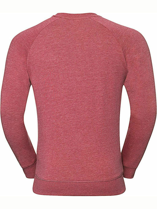 Russell Europe Men's Long Sleeve Promotional Sweatshirt Red Marl