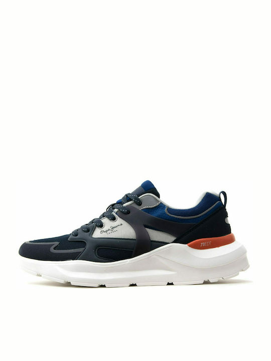 Pepe Jeans Brooks Reflect Men's Sneakers Navy Blue