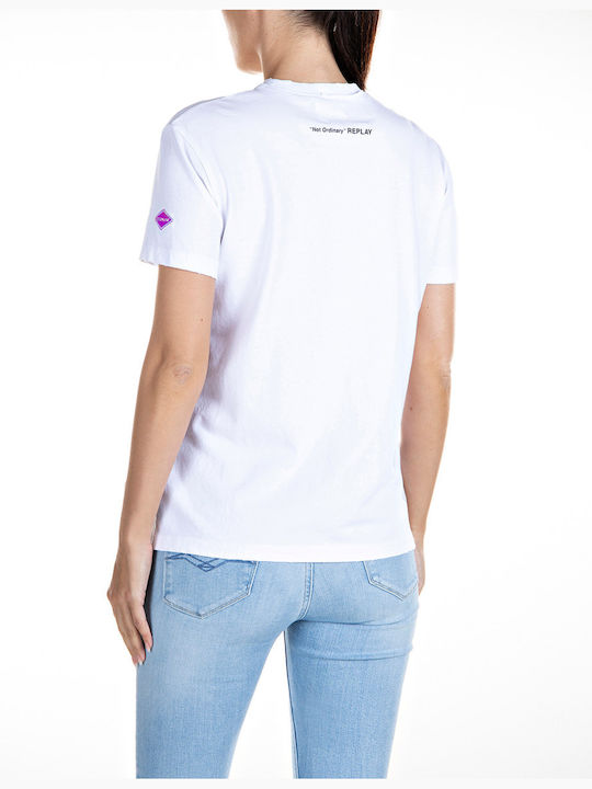 Replay Damen T-shirt Weiß