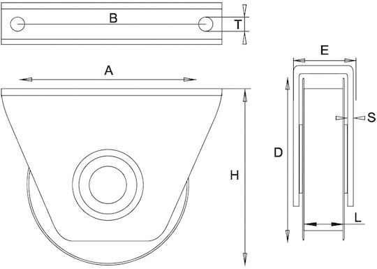 F.F. Group Metallic Roller with Stand and Bearing D80xH86mm 39380