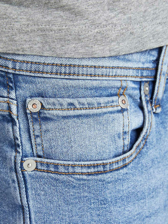 Glenn Men's Jeans Pants Elastic with Slim Fit Blue