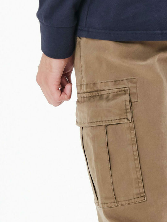 Trousers Cargo Elastic in Regular Fit tobacco