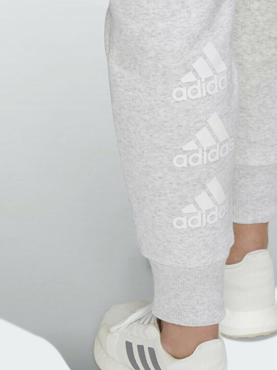 High Waist Sweatpants Jogger Fleece Gray