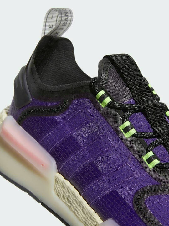 Nmd_V3 Мъжки Сникърси Активно Лилаво / Основно Черно / Сигнално Зелено