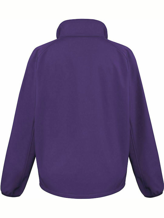 Men's Winter Softshell Waterproof and Windproof Purple Jacket
