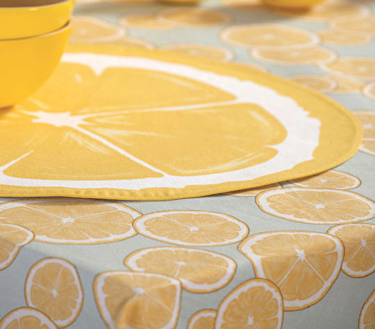 Nef-Nef Homeware Orange Juice Grey / Yellow 140x240εκ.