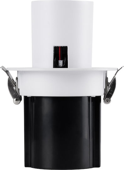 GloboStar Virgo-S Μονό LED Θερμό Λευκό Σποτ σε Λευκό Χρώμα