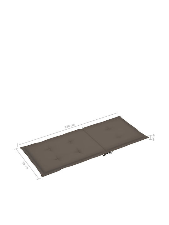Schaukelstuhl Bamboo Coffee mit Kissen 66x86x105εκ.