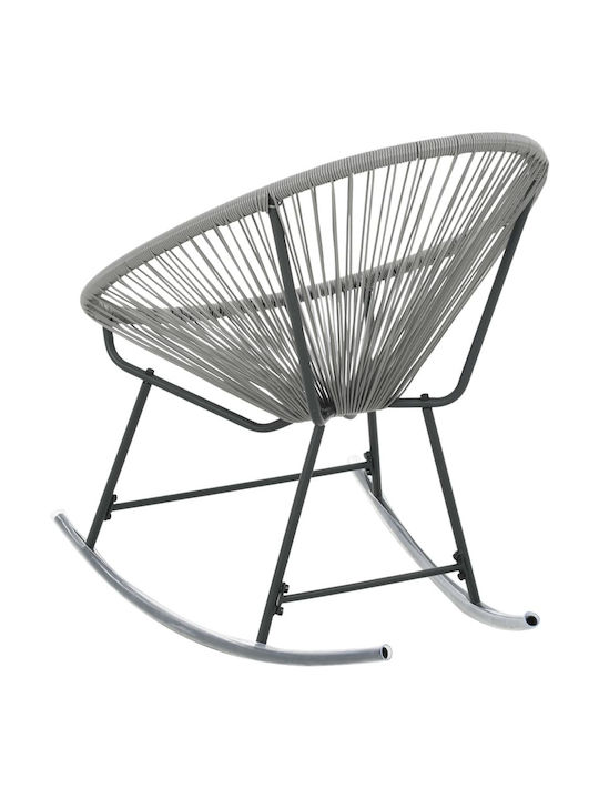 Κουνιστή Καρέκλα Rattan Γκρι 72.5x77x90εκ.
