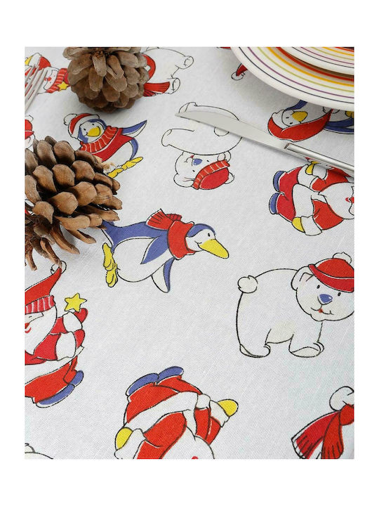 Pennie Ornament de Crăciun Față de masă Material textil Alb M140xL120cm 1buc