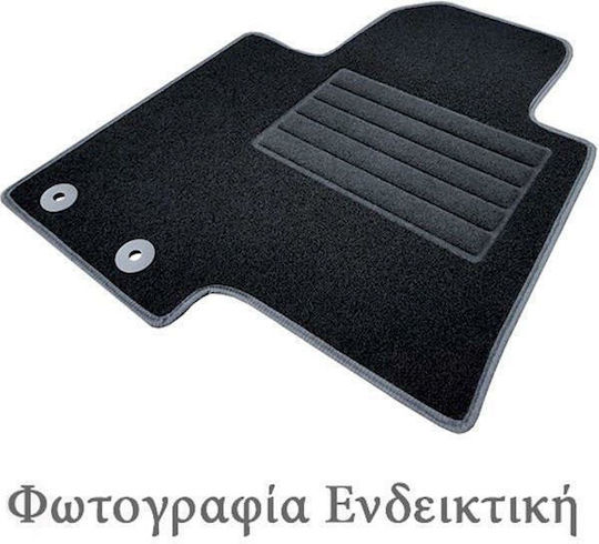 Cik Set of Front and Rear Mats 4pcs for Fiat Grande Punto 2005-2012 Black