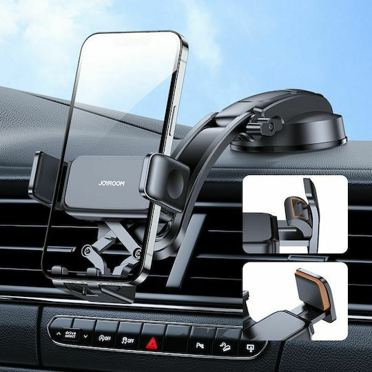 Joyroom Car Mobile Mount 4.7" - 6.7" with Adjustable Hooks Black