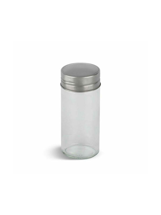 Edenberg Glass Tabletop Rotating Spice Rack Silver 16pcs