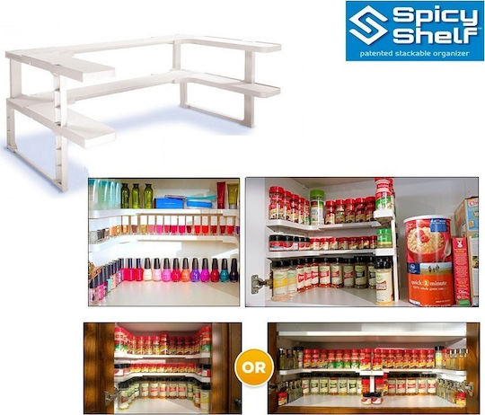 Verk Group Spicy Shelf Organizatoare de Condimente Plastici Albi 1buc