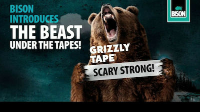 Bison Grizzly Tape Selbstklebend Gewebeband Gray 50mmx10m 1Stück