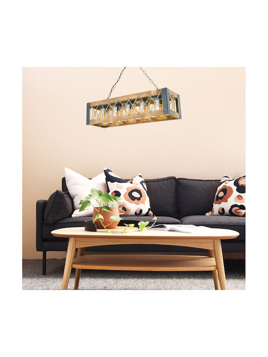 Pendant Chandelier for 5 Bulbs E27 Brown