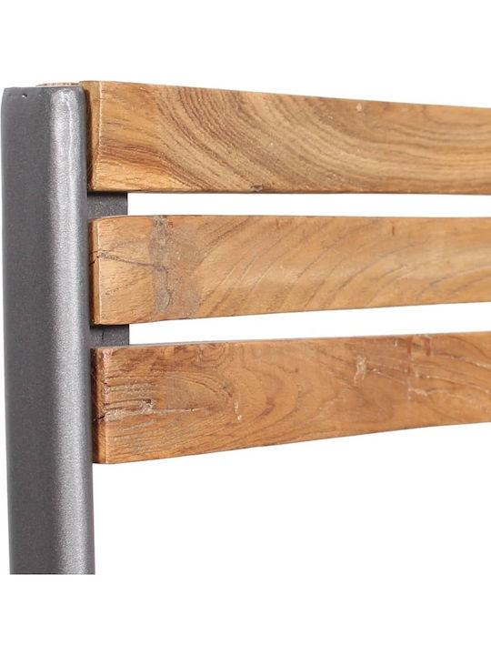 Wooden Outdoor Chair Καφέ - Γκρι 4pcs 33x39x75cm