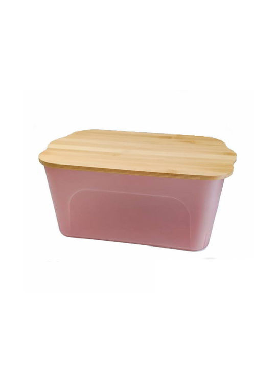 Sidirela Plastic Storage Box with Lid Pink 44x29x14cm 1pcs