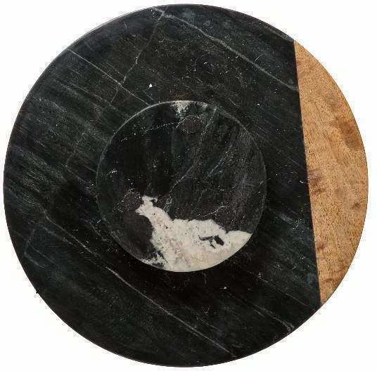 Atmosphera Marble Pizza-Servierplatte Drehend Hölzernes 30x30cm 1Stück
