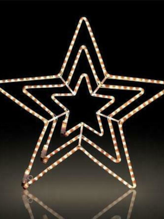 Fos me Plastic Illuminated Christmas Decorative Pendant Star 80x80cm Yellow with Controller