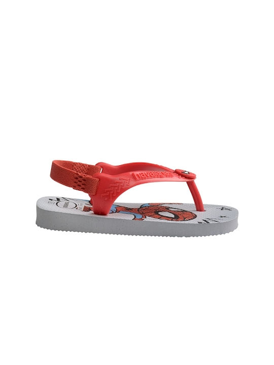 Kids' Flip Flops Spider-Man White