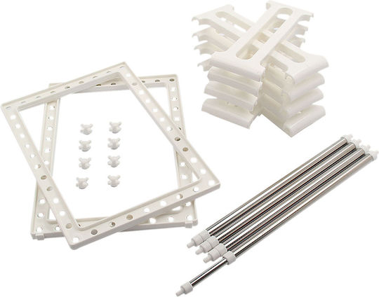 Tischspiel Kunststoff Küchenorganisationsständer 65x26x38cm Weiße