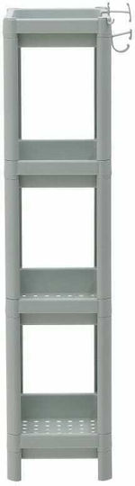 Click Kitchen Rack Plastic 4 Tiers Beige 36x23x100cm