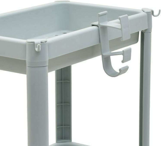Click Kitchen Rack Plastic 4 Tiers Beige 36x23x100cm