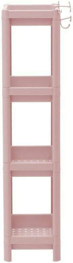 Click Plastic Kitchen Rack 4-Tier Pink 36x23x100cm