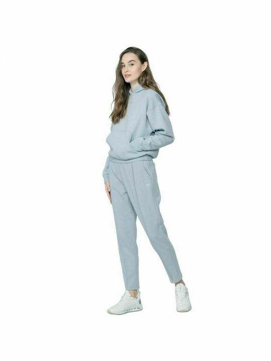 4F Women's Hooded Sweatshirt Light Blue