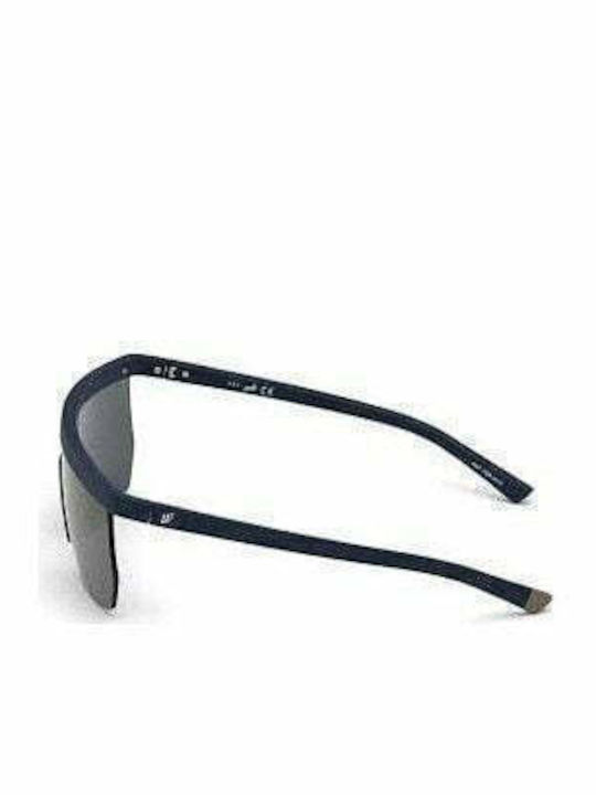 Web Sunglasses with Blue Plastic Frame and Black Mirror Lens WE0221 91C