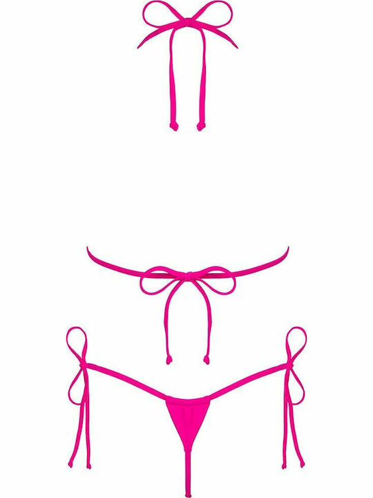 Bella Vista Set Bikini Triunghi & Șir de caractere Fuchsia
