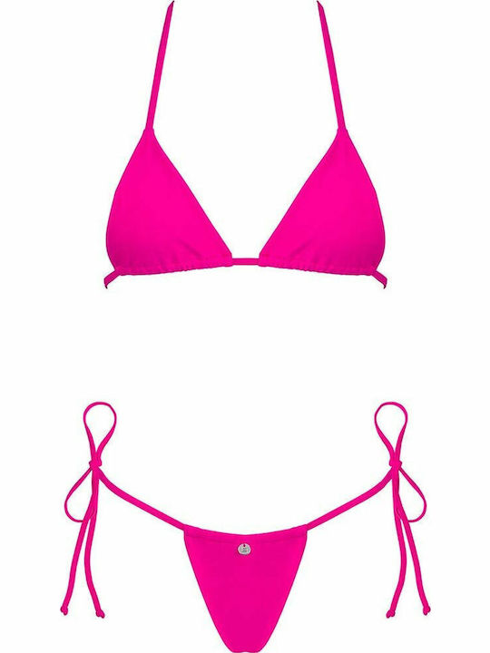 Bella Vista Set Bikini Triunghi & Șir de caractere Fuchsia
